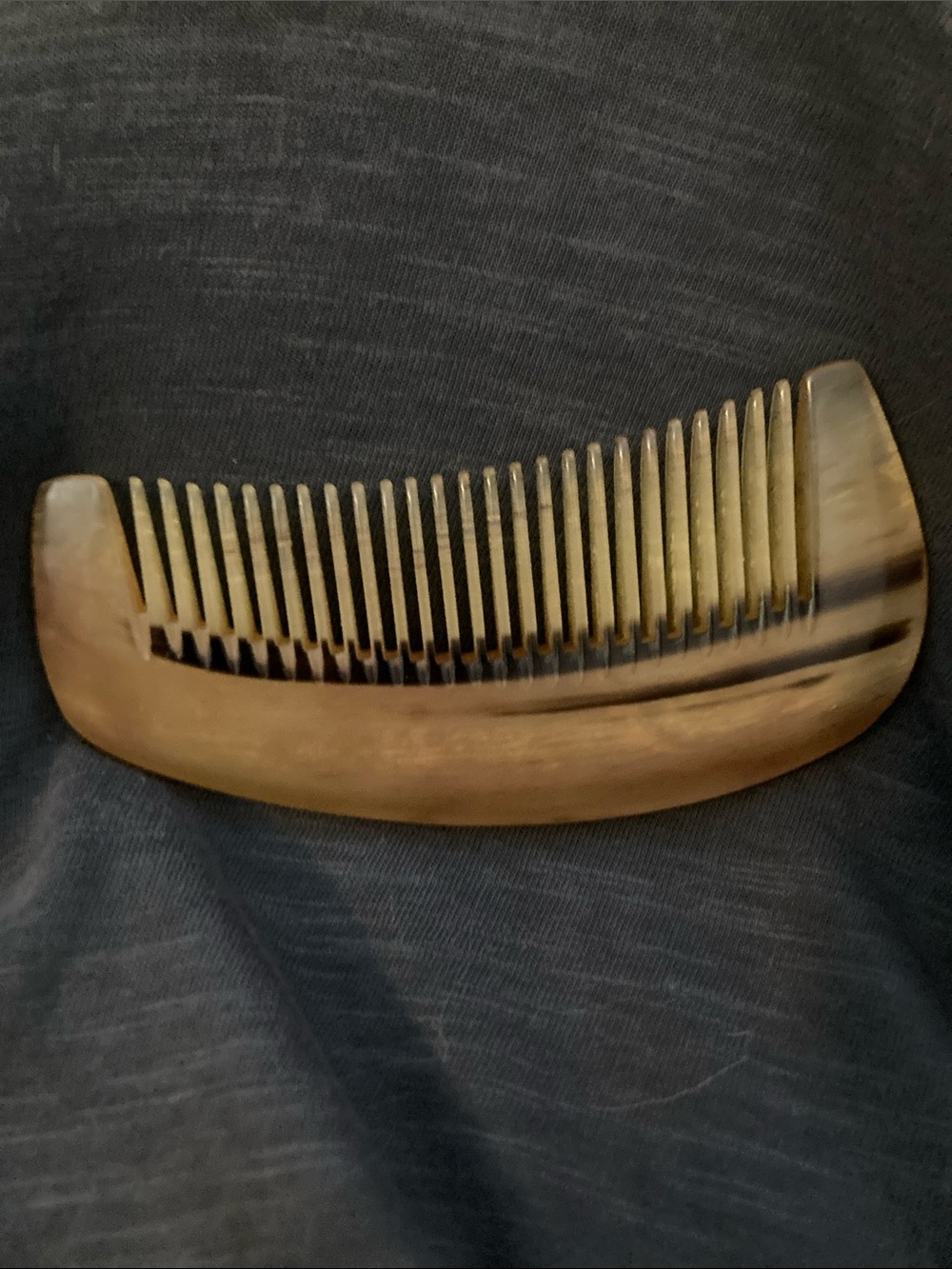 Handcrafted Brown Horn Beard Comb for Men